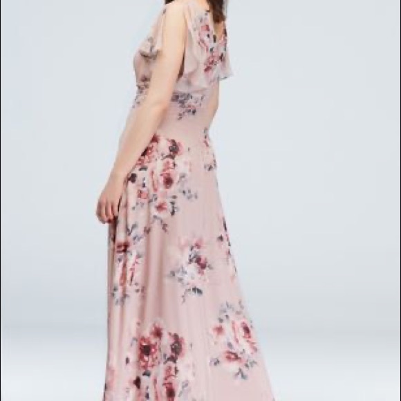 David’s Bridal DB Studio Flutter Sleeve Dress - Picture 2 of 9